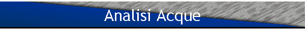 Analisi Acque